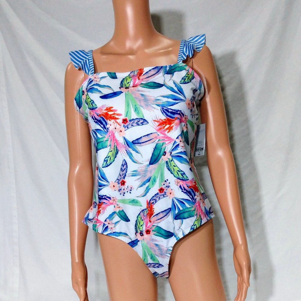 Outdoor Oasis Tropical One Piece Swimsuit-New with Tags